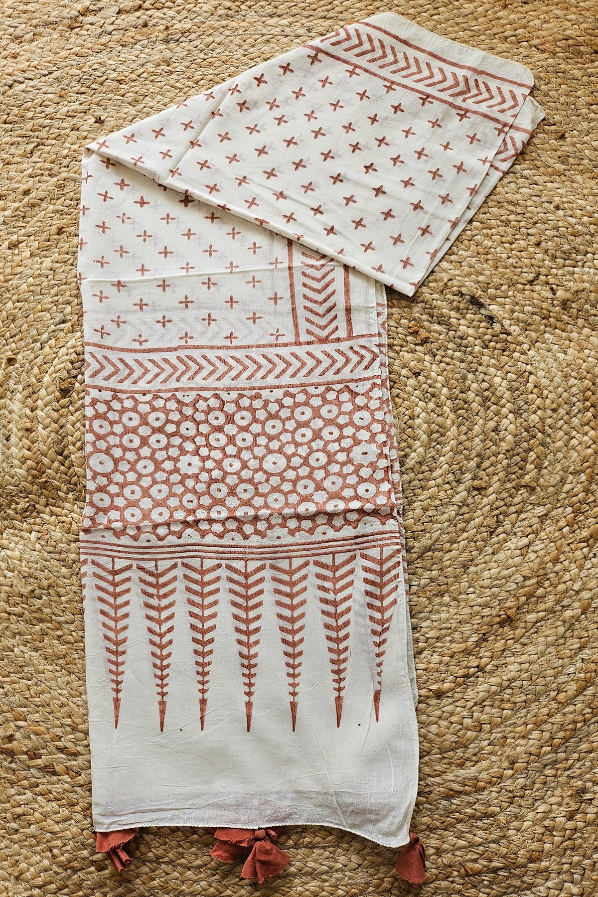 Off white Printed Printed Stole for Women